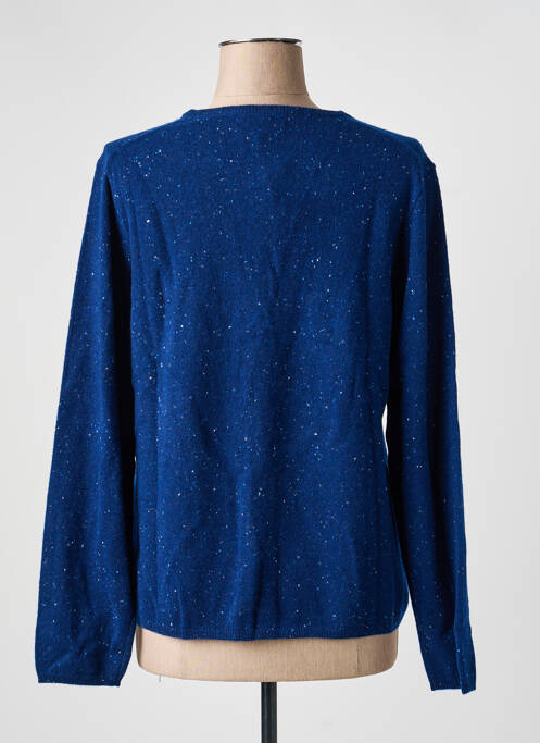 Vestă cu mâneci lungi închidere cu nasturi pe față albastru ESTHEME femme