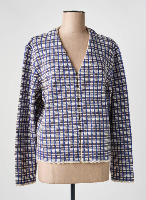 Vestă cu mâneci lungi guler în v albastru ALDOMARTINS femme