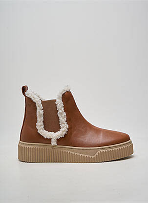 Botine/ghete vârf rotund toc de 4 la 6 cm maro COCO ET ABRICOT femeie