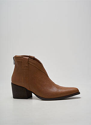 Botine/ghete vârf ascuțit toc de 4 la 6 cm maro URBAN femeie