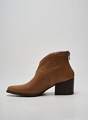 Botine/ghete vârf ascuțit toc de 4 la 6 cm maro URBAN femeie