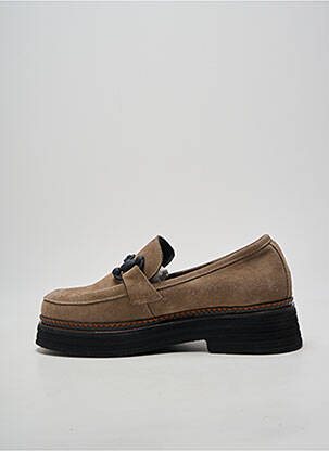 Mocasini vârf rotund toc de 4 la 6 cm maro BUENO femeie