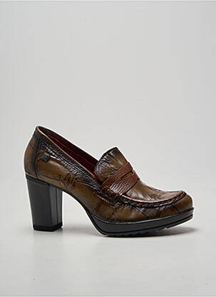 Mocasini vârf rotund toc de 7 la 9 cm maro JOSE SAENZ femeie