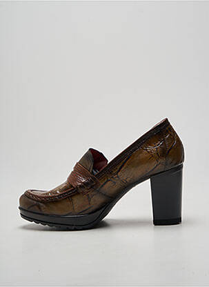 Mocasini vârf rotund toc de 7 la 9 cm maro JOSE SAENZ femeie