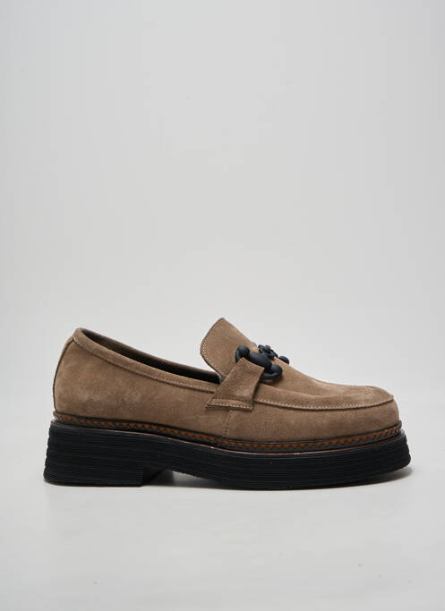 Mocasini vârf rotund toc de 4 la 6 cm maro BUENO femme