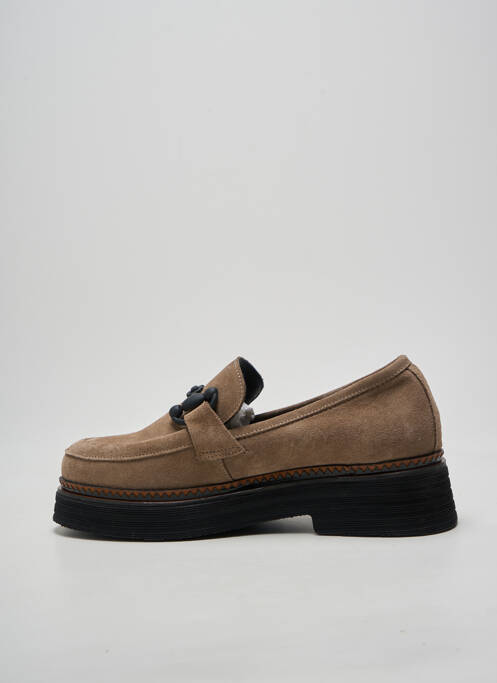 Mocasini vârf rotund toc de 4 la 6 cm maro BUENO femme