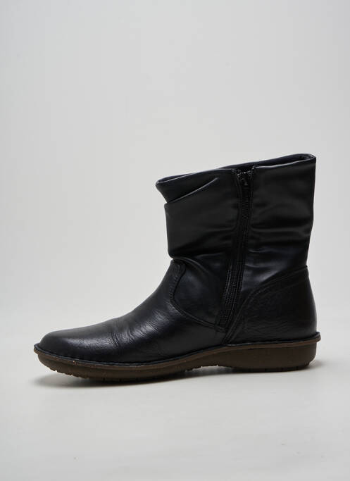 Botine/ghete vârf rotund toc plat până la 3 cm negru ARIMA femme