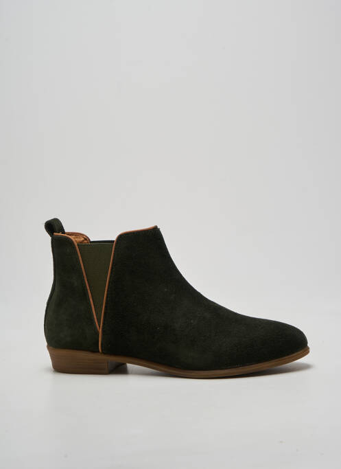 Botine/ghete toc mic toc plat până la 3 cm verde COCO ET ABRICOT femme