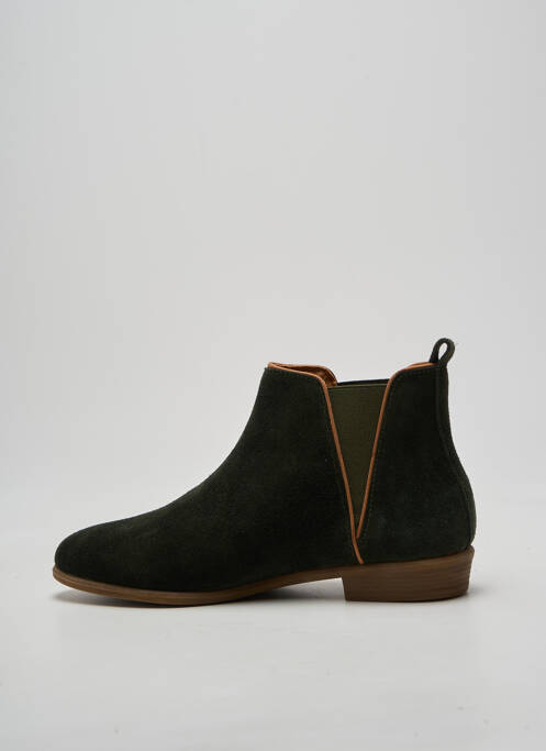 Botine/ghete toc mic toc plat până la 3 cm verde COCO ET ABRICOT femme
