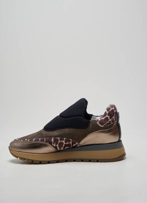 Adidași vârf rotund toc de 4 la 6 cm maro VADDIA femme