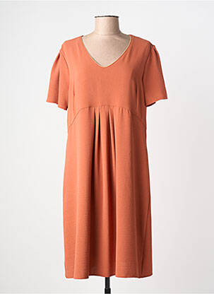 Rochie midi mâneci scurte mâneci scurte portocalie GRIFFON femeie