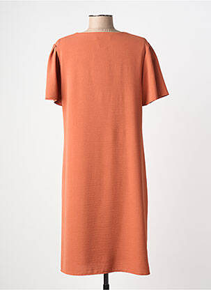 Rochie midi mâneci scurte mâneci scurte portocalie GRIFFON femeie