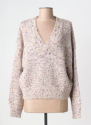 Pulover guler în v mâneci lungi maro LEE COOPER femme