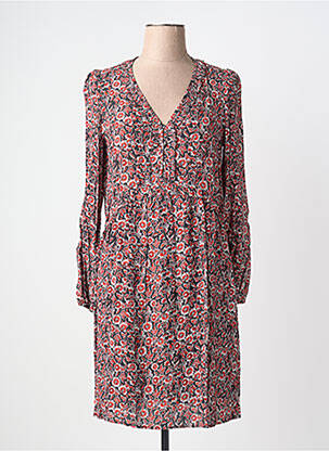Rochie midi imprimeu fantezie mâneci lungi negru C'EST BEAU LA VIE femeie