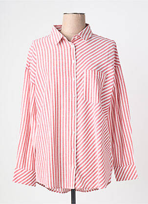 Cămașă croială dreaptă mâneci lungi roșu C'EST BEAU LA VIE femme