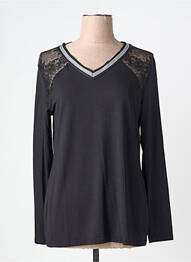 Tricou mâneci lungi mâneci lungi negru JANIRA femme