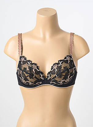Sutien ușoară și transparentă sutien cupe întregi cu decolteu înalt negru MAISON LEJABY femme