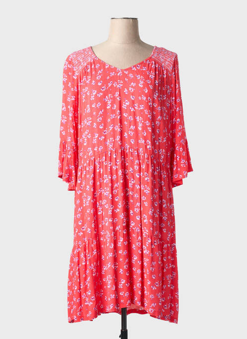 Rochie midi imprimeu fantezie mâneci scurte roșu SENORETTA femme