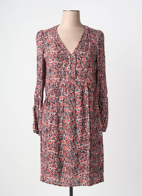 Rochie midi imprimeu fantezie mâneci lungi negru C'EST BEAU LA VIE femme