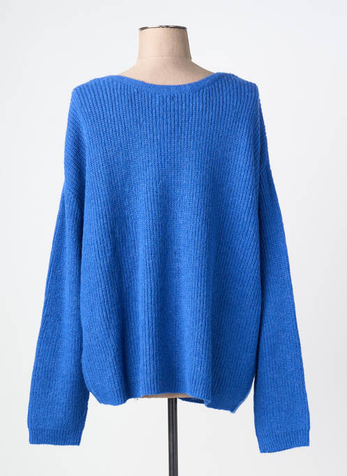 Vestă cu mâneci lungi închidere cu nasturi pe față albastru C'EST BEAU LA VIE femme