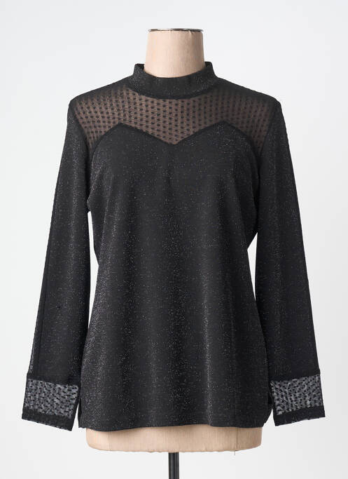 Top elasticitate mâneci lungi negru GRIFFON femme