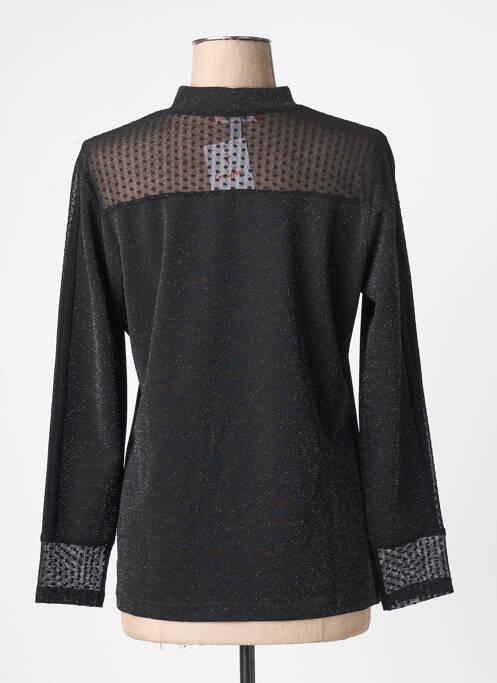 Top elasticitate mâneci lungi negru GRIFFON femme