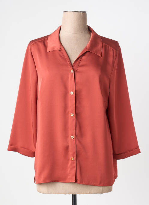 Cămașă croială dreaptă mâneci 3/4 portocaliu GRIFFON femme
