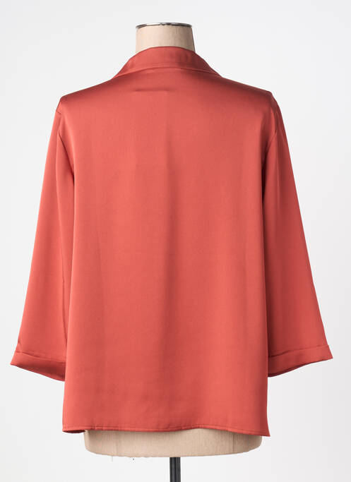 Cămașă croială dreaptă mâneci 3/4 portocaliu GRIFFON femme