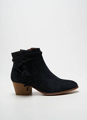 Botine/ghete cubanez toc de 4 la 6 cm negru SCHMOOVE femeie