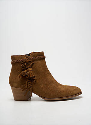 Botine/ghete cubanez toc de 4 la 6 cm maro SCHMOOVE femeie
