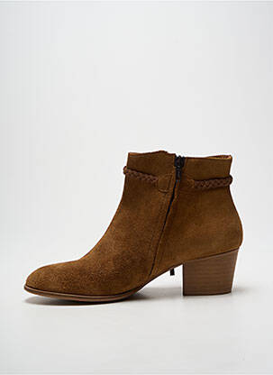 Botine/ghete cubanez toc de 4 la 6 cm maro SCHMOOVE femeie