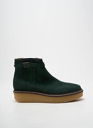 Botine/ghete vârf rotund toc de 4 la 6 cm verde SCHMOOVE femme