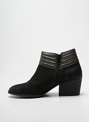 Botine/ghete țesătură satinată toc de 4 la 6 cm negru SCHMOOVE femeie