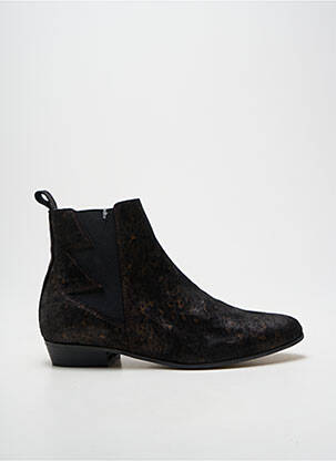 Botine/ghete țesătură satinată toc plat până la 3 cm negru SCHMOOVE femeie