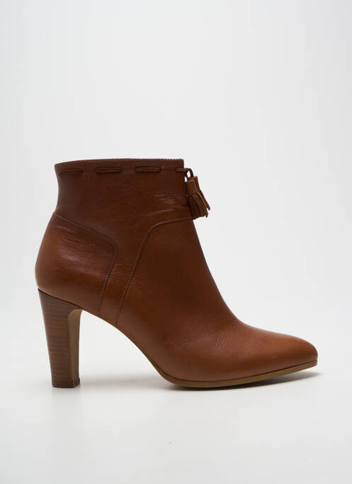 Botine/ghete vârf ascuțit toc de 7 la 9 cm maro SCHMOOVE femme