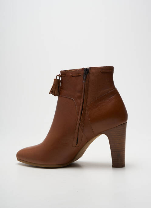 Botine/ghete vârf ascuțit toc de 7 la 9 cm maro SCHMOOVE femme