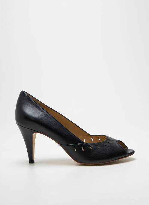 Pantofi cu toc țesătură satinată toc de 7 la 9 cm negru SCHMOOVE femme