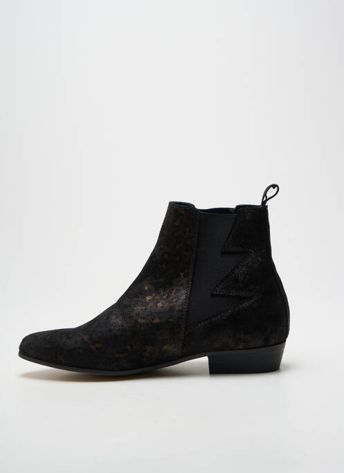 Botine/ghete țesătură satinată toc plat până la 3 cm negru SCHMOOVE femme