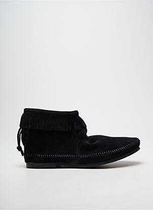 Botine/ghete toc mic toc plat până la 3 cm negru MINNETONKA femme