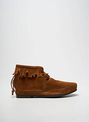 Botine/ghete toc mic toc plat până la 3 cm maro MINNETONKA femme