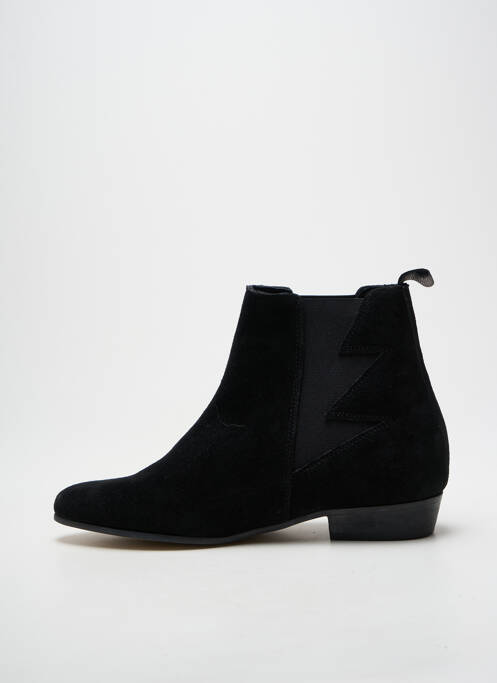 Botine/ghete vârf ascuțit toc plat până la 3 cm negru SCHMOOVE femme