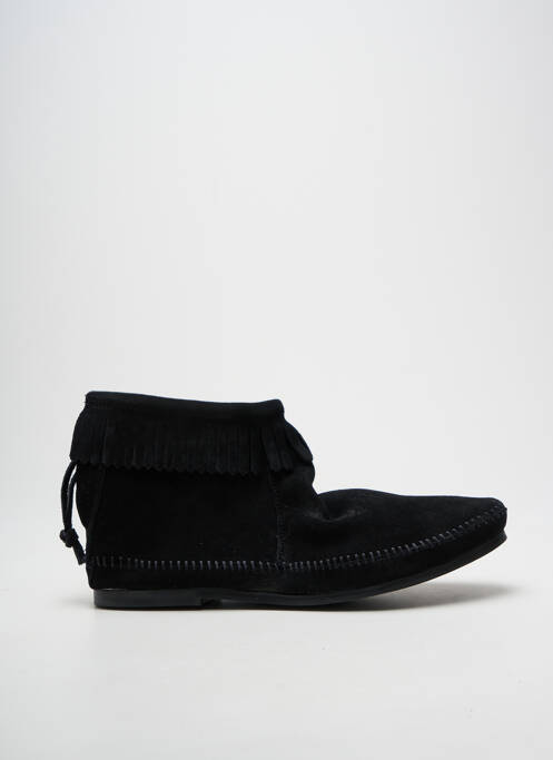 Botine/ghete toc mic toc plat până la 3 cm negru MINNETONKA femme