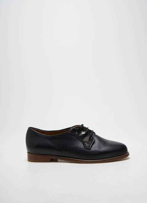 Derby-uri țesătură satinată toc plat până la 3 cm negru BOBBIES femme