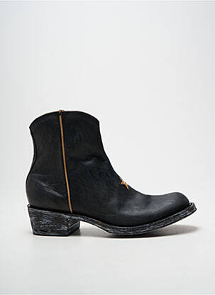Botine/ghete cubanez toc de 4 la 6 cm negru MEXICANA femeie