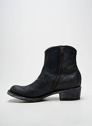 Botine/ghete cubanez toc de 4 la 6 cm negru MEXICANA femeie