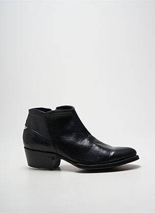 Botine/ghete vârf ascuțit toc de 4 la 6 cm negru MEXICANA femeie