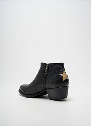 Botine/ghete vârf ascuțit toc de 4 la 6 cm negru MEXICANA femeie