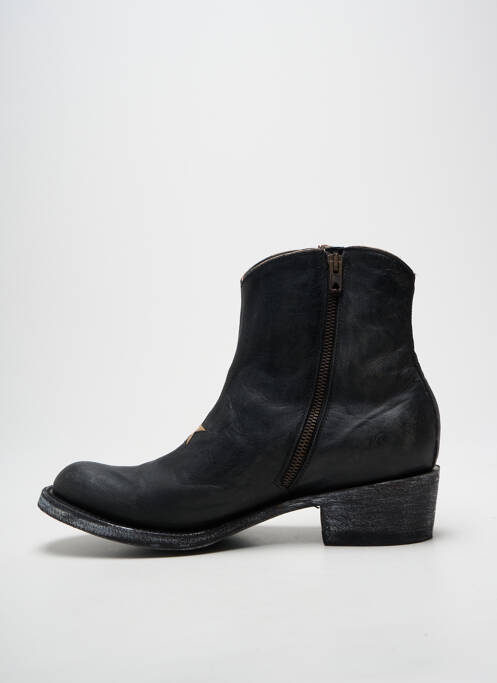 Botine/ghete cubanez toc de 4 la 6 cm negru MEXICANA femme