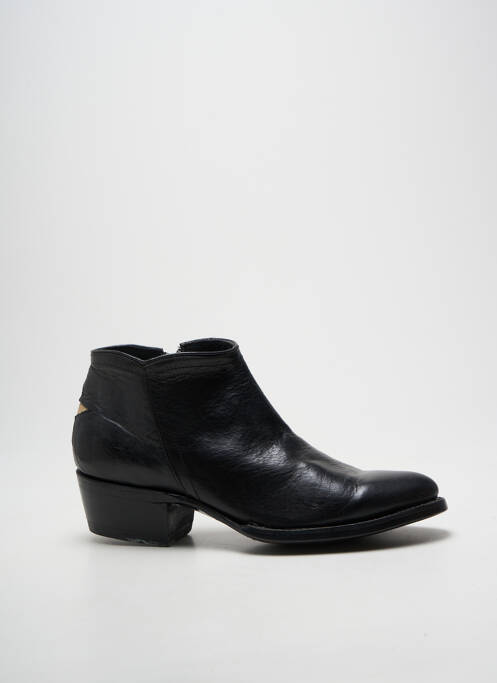 Botine/ghete vârf ascuțit toc de 4 la 6 cm negru MEXICANA femme