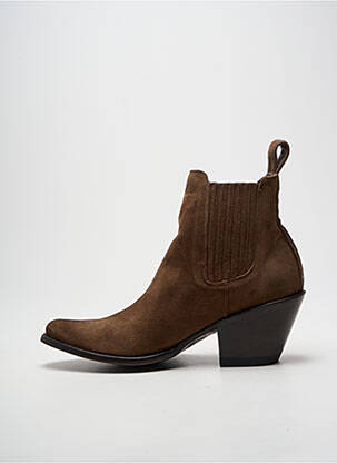 Botine/ghete vârf ascuțit toc de 4 la 6 cm maro MEXICANA femeie